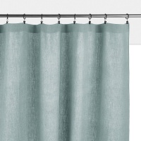 Штора Из 100 осветленного льна Onega 220 x 135 см синий LA REDOUTE INTERIEURS  фото, kupilegko.ru